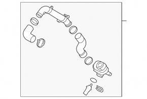 Cooling pipe right Porsche Macan 15-18 3.0T, 3.6T 3 parts