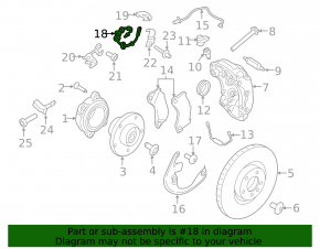 Front left brake hose Porsche Macan 17-21 for black calipers