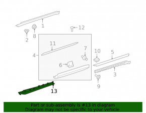 Right side step sill for Mercedes X164 GL W164 ML