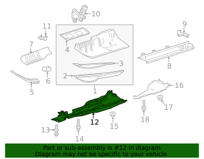 Right underbody protection Mercedes W166 ML/GLE 12-19