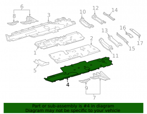 Left underbody protection for Mercedes S-class W222 14-20