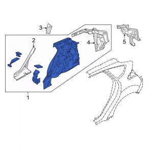 Quarter wing rear left Ford Focus mk3 11-18 5d