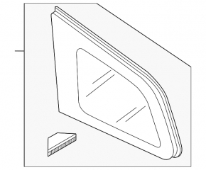 Rear right blind glass window Mazda CX-7 06-12