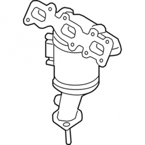 Rear catalytic converter Ford Edge 15-18 3.5