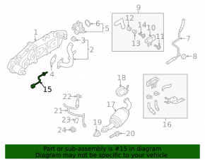 Exhaust Gas Temperature Sensor VW Passat b7 12-15 2.0 TDI EGR Valve