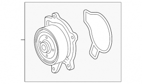 Water pump assembly Lexus NX200t NX300 15-21