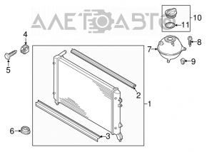 Water cooling radiator VW Passat b7 12-14 USA 2.0D