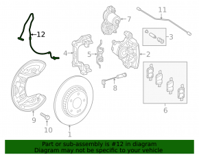 Rear left ABS sensor for Mercedes C-class W205 15-18