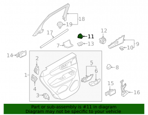 Front right window lift control Volvo XC60 18-23