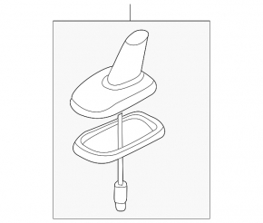 Antenna fin VW Tiguan 12-17 2 wires