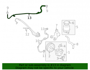 High pressure hose power steering Lexus ES350 07-12