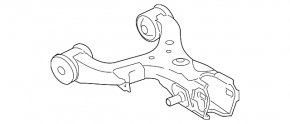 Lower rear left control arm Toyota Sequoia 08-16