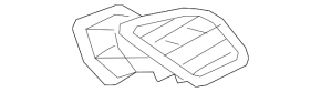 Front passenger air duct deflector Audi A6 C7 12-15 black, with chrome trim
