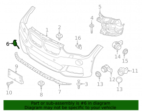 BMW X1 F48 16-22 Front Bumper Tow Hook Cap