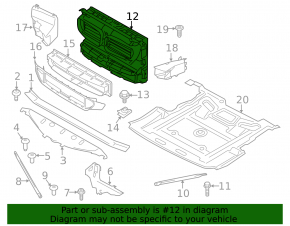 Radiator deflector BMW 5 GT F07 10-17 N55 N63