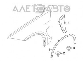 Front right fender arch lining for BMW X5 F15 14-18 Pure Experience under R20