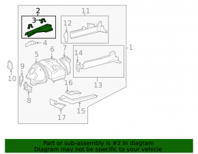 Lexus LS460 LS600h 07-17 Left Fender Apron Outer Panel