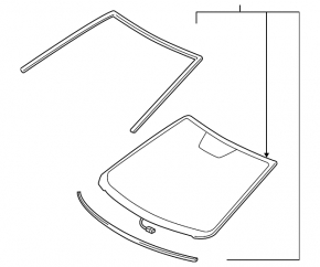 Toyota Camry V40 USA Windshield