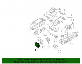 Central locking and hazard warning light button for BMW X5 E70 08-13