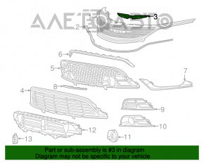 Chrysler 200 15-17 chrome grille emblem