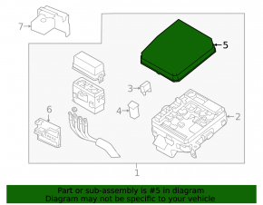 Mitsubishi Outlander 14-21 Underhood Fuse Box Cover