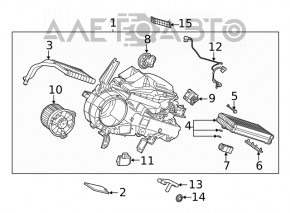 Toyota Highlander 20- Rear Heater Radiator