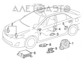 Left B-pillar airbag sensor for Toyota Highlander 20-26