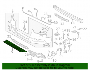 Front bumper guard for Audi A4 B8 13-16 s-line