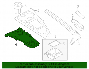 Audi A5 F5 20-25 center console trim bracket