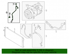 Air conditioning pipe heater-condenser Nissan Murano 25-26
