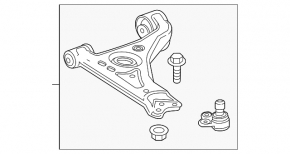 Lower control arm front right Chevrolet Trax 15-22