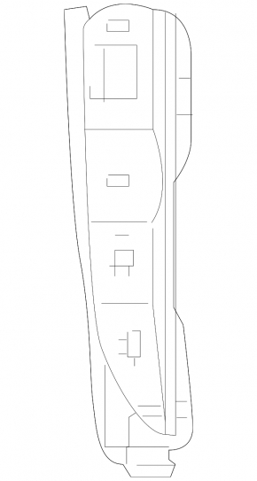 Control buttons on the center console on the left Mercedes GLC 16-22 type 1