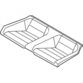 Rear row of seats 2 row Ford Mustang mk6 15- coupe, cloth