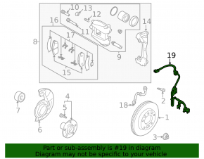 Rear left ABS sensor for Mazda CX-9 2007-2015