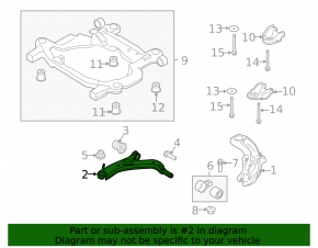 Lower control arm, front right, Ford Taurus 13-19