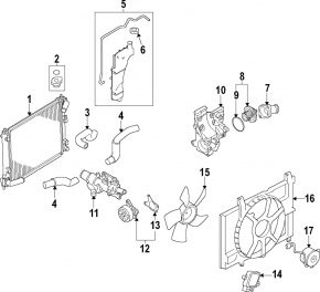 Water pump for Nissan Juke 15-17 Nismo, S, SL, SV