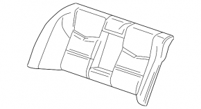 Cadillac CTS 14 rear seat back - gray leather
