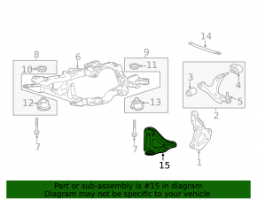 Front left subframe burr Chevrolet Equinox 10-17
