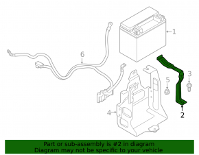 Additional battery mount bar Volvo XC40 19-23