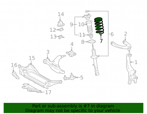 Front left spring for Lexus GS300 2006-2006 rwd
