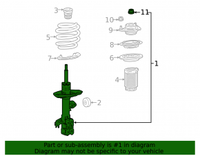 Front left shock absorber for Toyota Avalon 19-22 Hybrid, Limited
