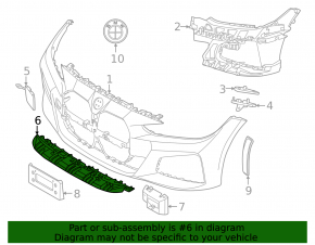 Front bumper bracket central BMW 4 G26 22-26 M-sport