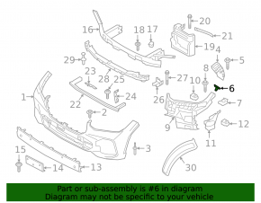 Front bumper mount right BMW X5 G05 19-23