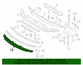 Lower front bumper reinforcement for BMW 8 Series G15 G16 2020-25 840i, M850i, with M-type, bumper support, Without M-type, bumper support, Without M8, bumper support