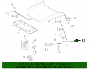 Bonnet release handle interior Lexus RX350 RX450h 10-15 beige