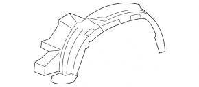 Front left fender liner for Lexus LX570 16-21 rest.