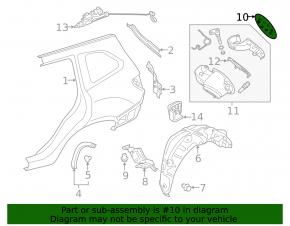 Subaru Forester 19-24 fuel filler door