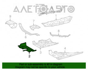 Bottom protection left small Toyota Highlander 14-19