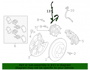 ABS sensor wire rear left Hyundai Kona 18-23 FWD