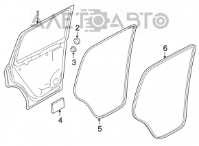 Rear right door seal for VW Tiguan 18-20